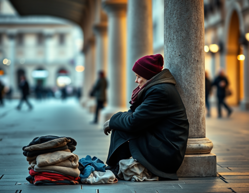 Milano — 1.200 scatoloni e sacchi di indumenti r...